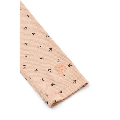 Liewood - Baby Leggings Mini Cherry heart, rosa
