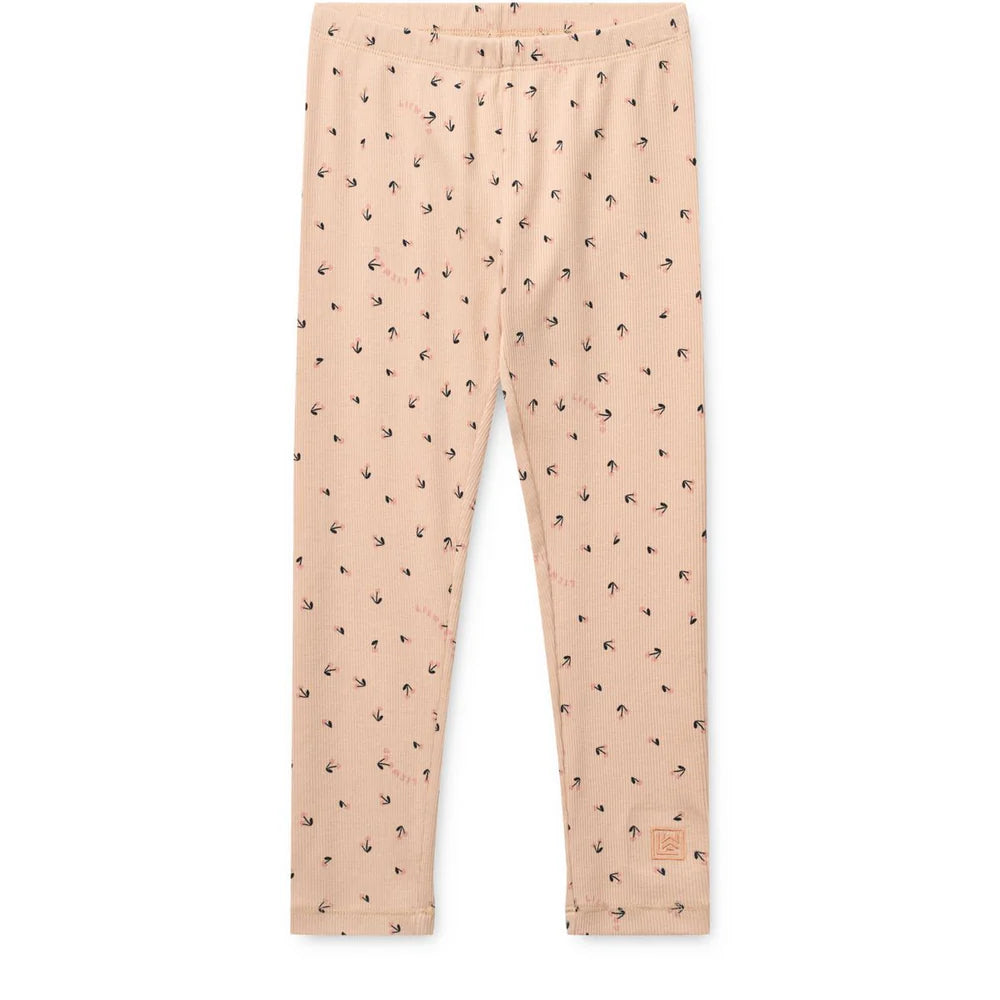 Liewood - Baby Leggings Mini Cherry heart, rosa