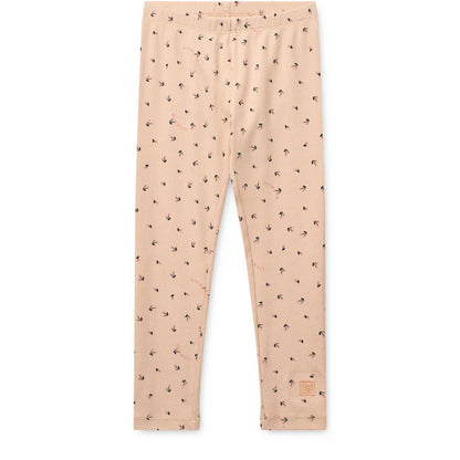Liewood - Baby Leggings Mini Cherry heart, rosa