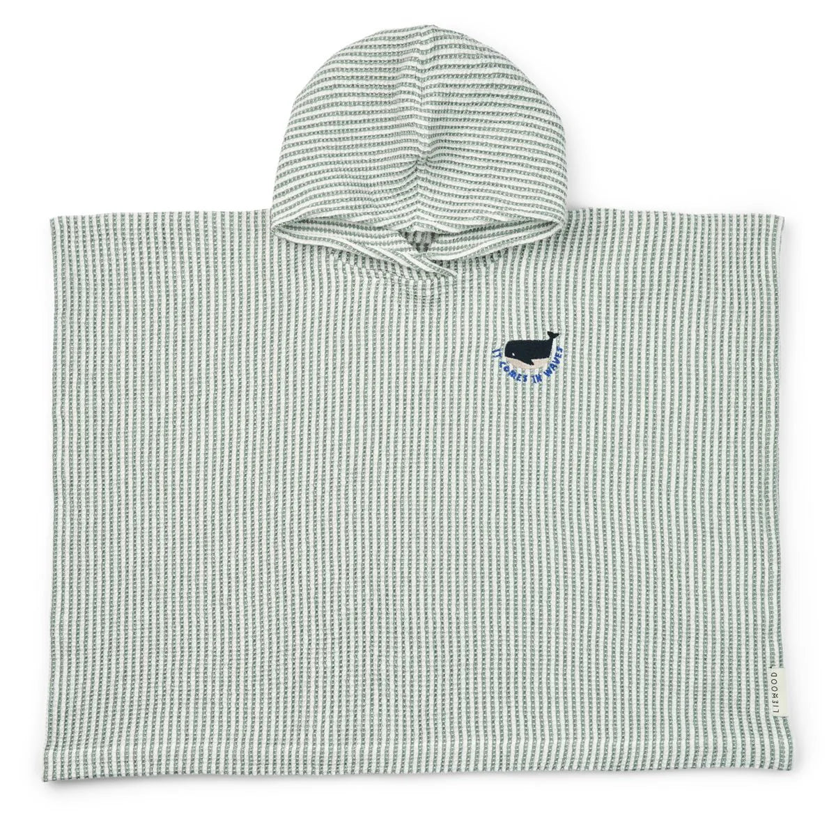 Liewood - Kinder Badeponcho Streifen mint Baumwolle
