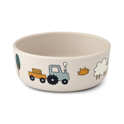 Liewood - Vivi Silikon Geschirrset 4er Pack - sandy / Bauernhof