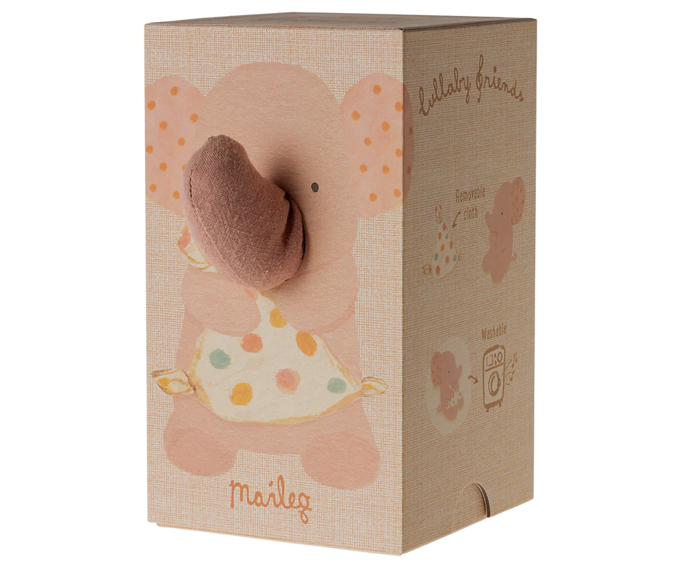 Maileg - Kuschelfreund &amp; Spieluhr Elefant rosa