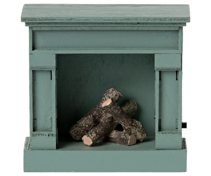Maileg - Kamin Maus blau