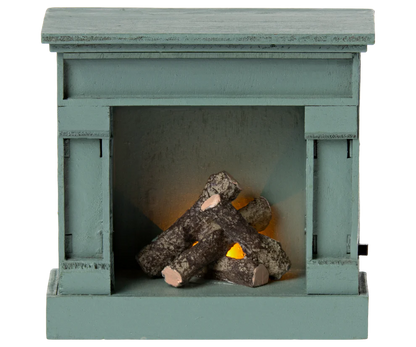 Maileg - Kamin Maus blau
