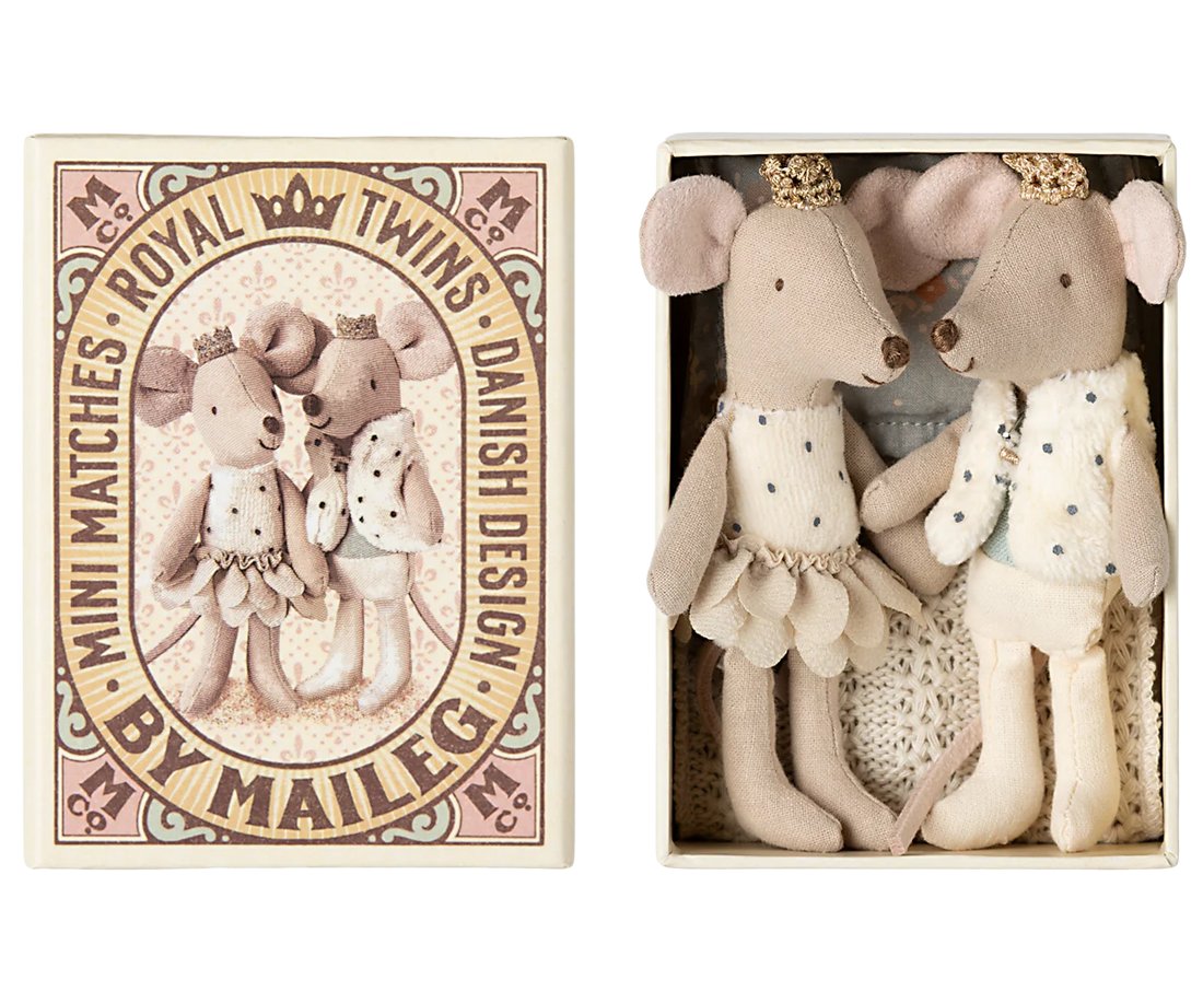 Maileg -  Königliche Zwillingsmäuse in Box