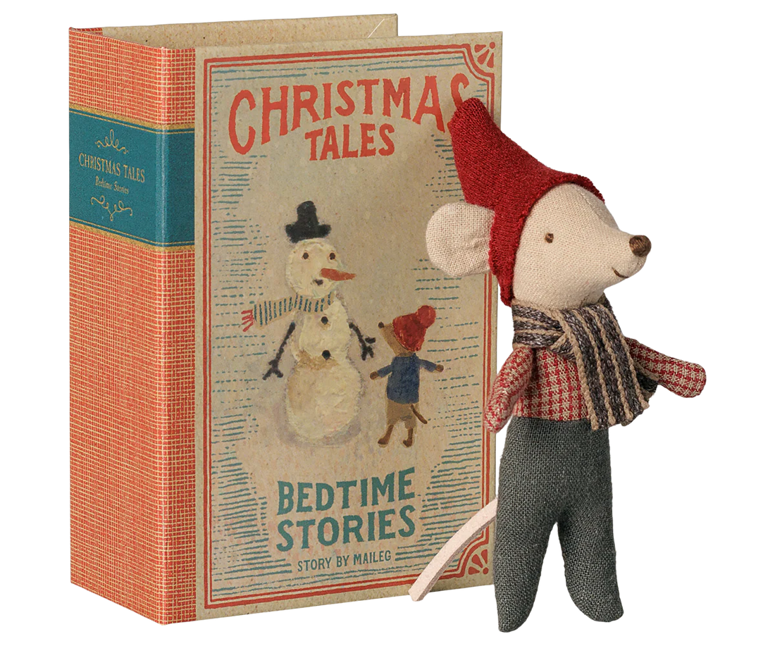 Maileg - Weihnachtsmaus "Baby im Buch"