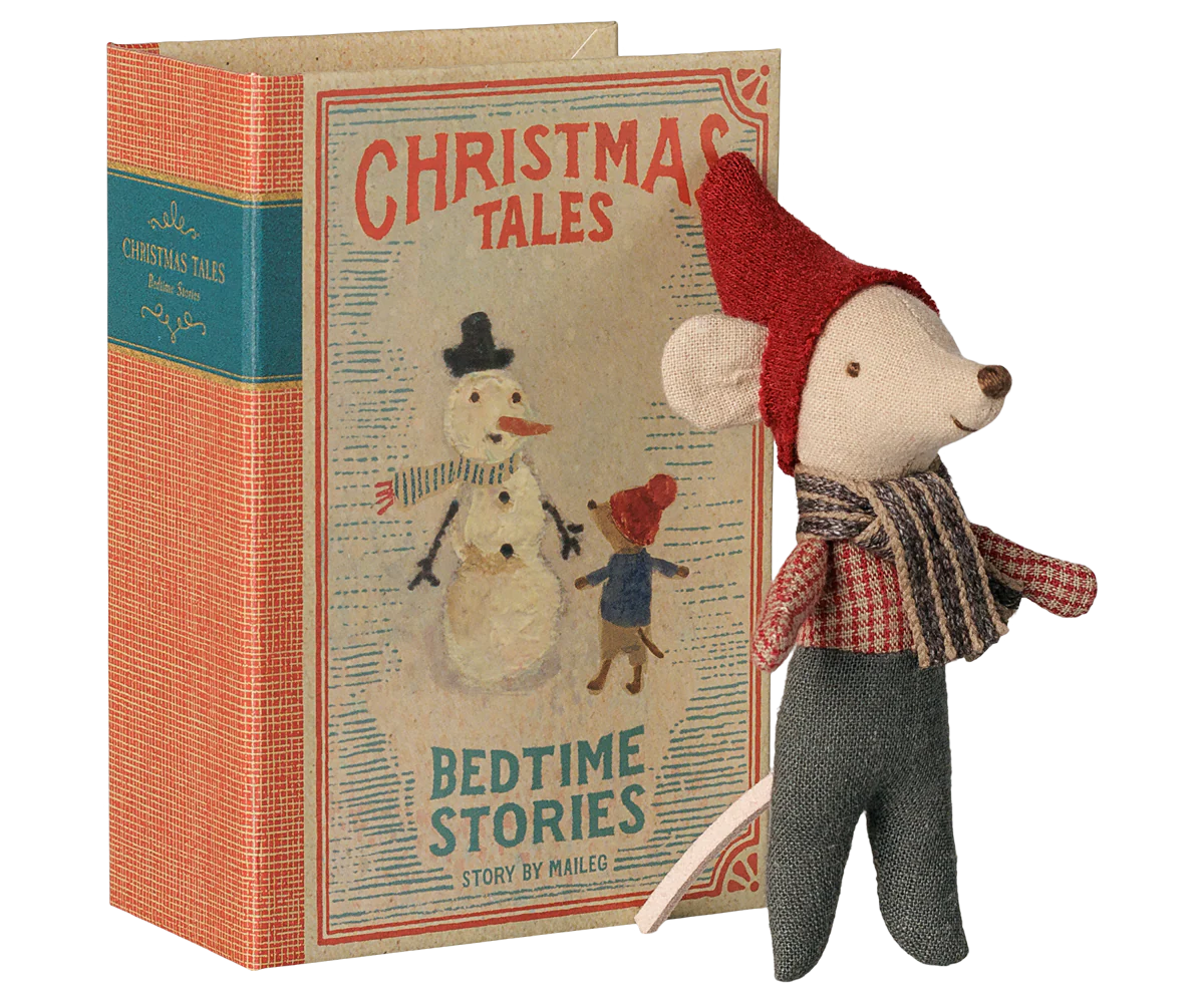 Maileg - Weihnachtsmaus "Baby im Buch"
