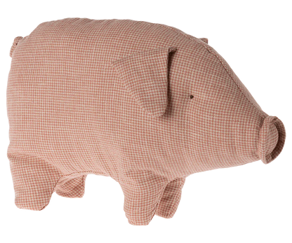 Maileg - Schwein klein Polly kariert aus Leinen