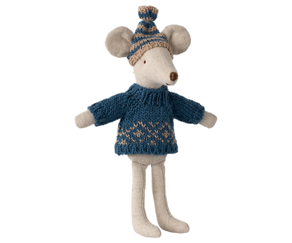Maileg - Pullover und Mütze Papa blau