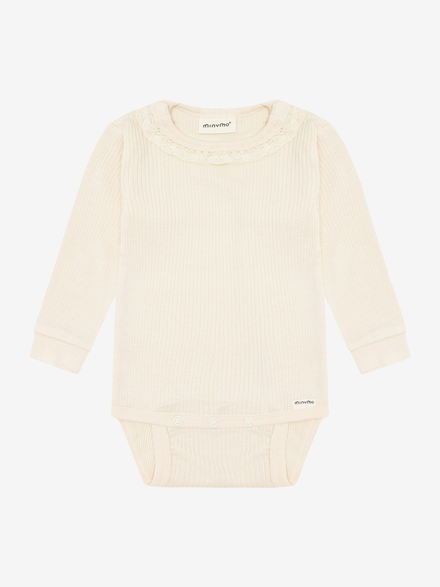 Minymo - Babybody langarm weiß