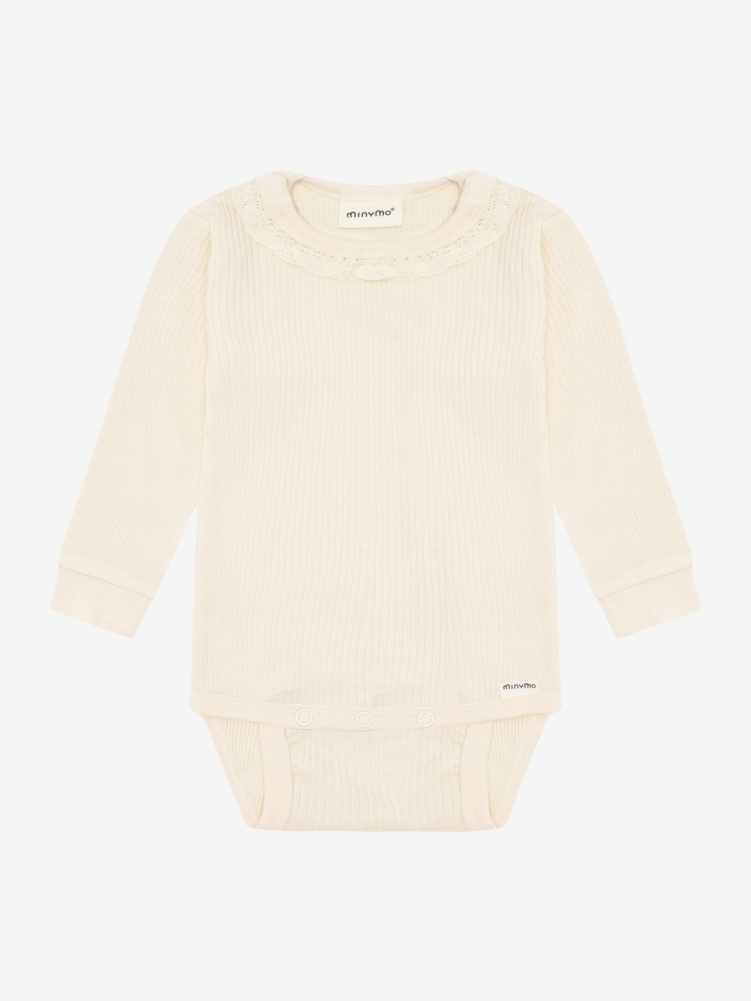 Minymo - Babybody langarm weiß