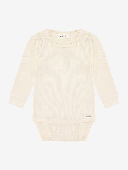 Minymo - Babybody langarm weiß