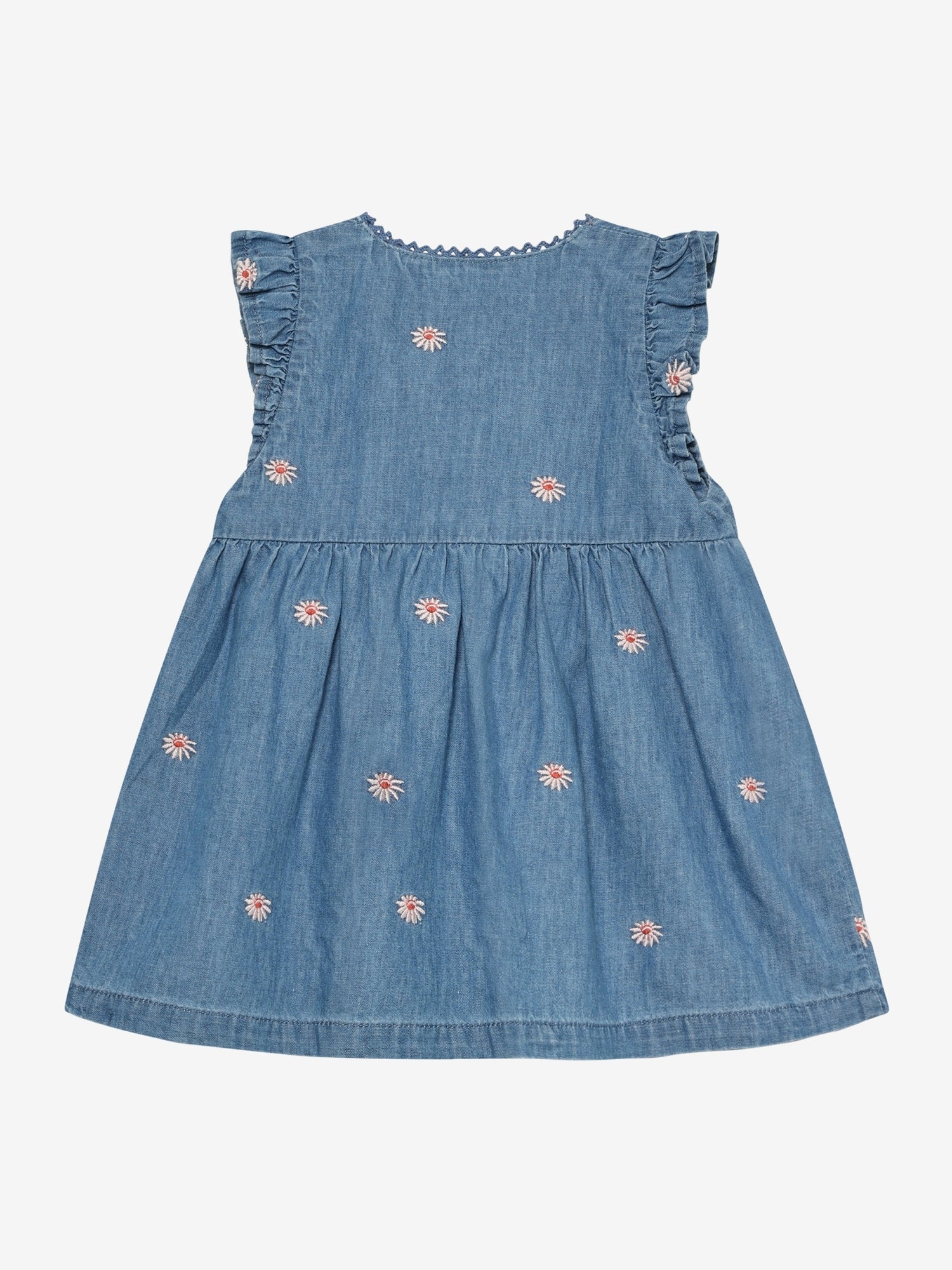 Minymo - Baby Jeanskleid mit Blumen