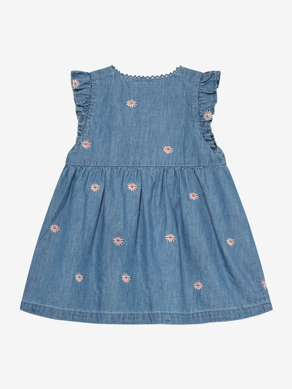 Minymo - Baby Jeanskleid mit Blumen