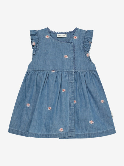 Minymo - Baby Jeanskleid mit Blumen