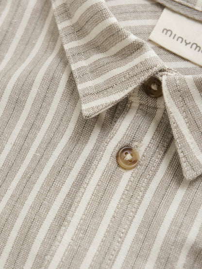 Minymo - Kinder Hemd beige gestreift