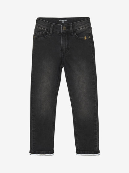 Schöne Jeanshose von Minymo. Die Hose ist aus einer weichen Baumwollmischung gefertigt. Die Hose hat sowohl vorne als auch hinten Taschen