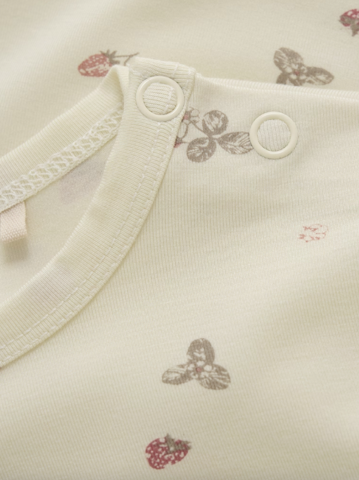 Minymo - Babybody langarm Erdbeere