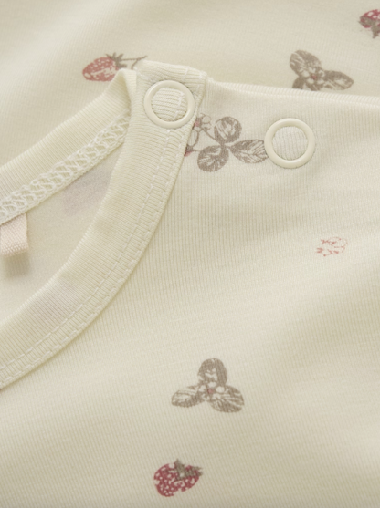 Minymo - Babybody langarm Erdbeere