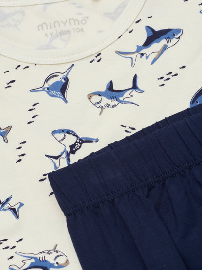 Minymo - Pyjama Set Hai blau