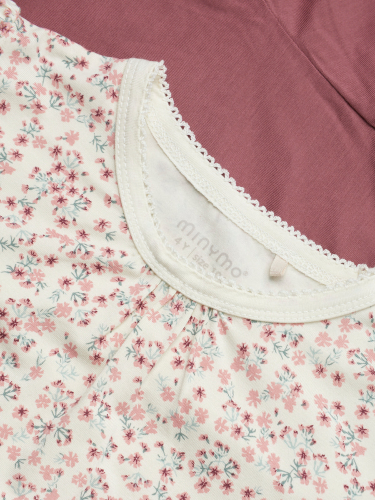 Minymo - Pyjama Set Blümchen rosa