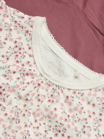 Minymo - Pyjama Set Blümchen rosa
