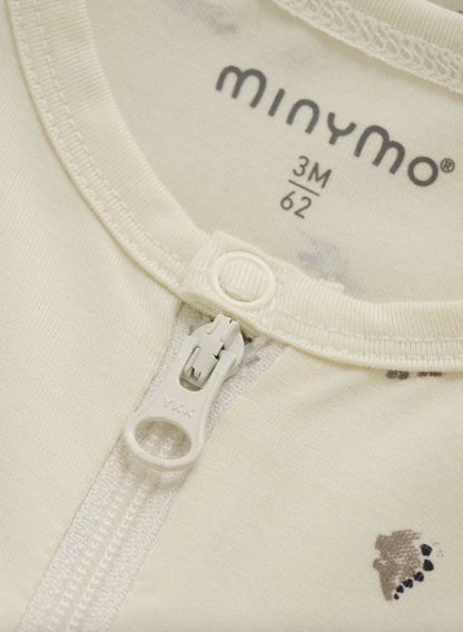 Minymo - Baby Strampler Dinos  natur