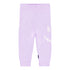 Molo - Leggings in lila mit weißem smiley für Baby/Mädchen (vorne)
