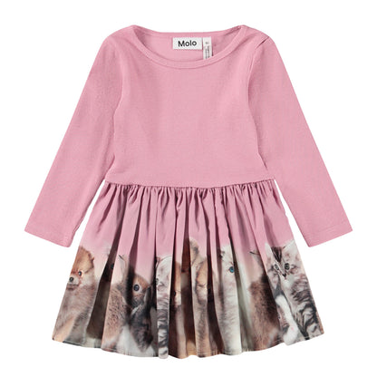 Molo - Kleid für Mädchen in rosa mit Tier-Print