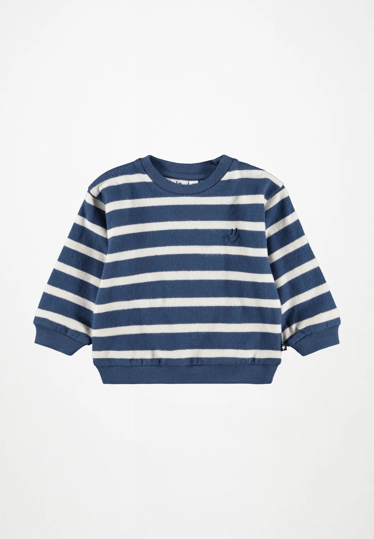 Molo - Baby Pullover Baumwolle (Bio) blau gestreift