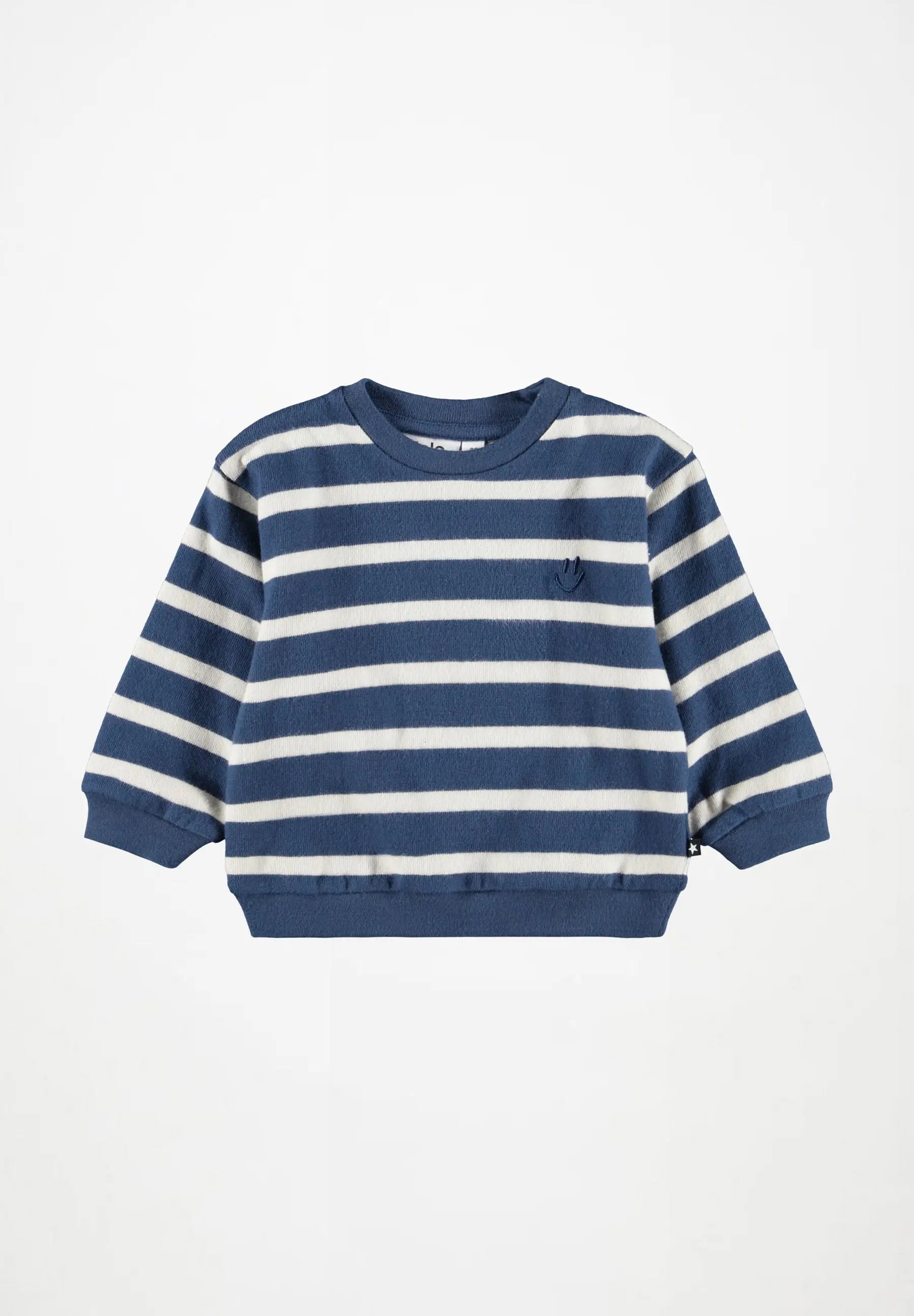 Molo - Baby Pullover Baumwolle (Bio) blau gestreift