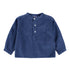 Molo - Samt-Langarmshirt in dunkelblau (vorne ein kleines Smiley) für Kinder/Babys