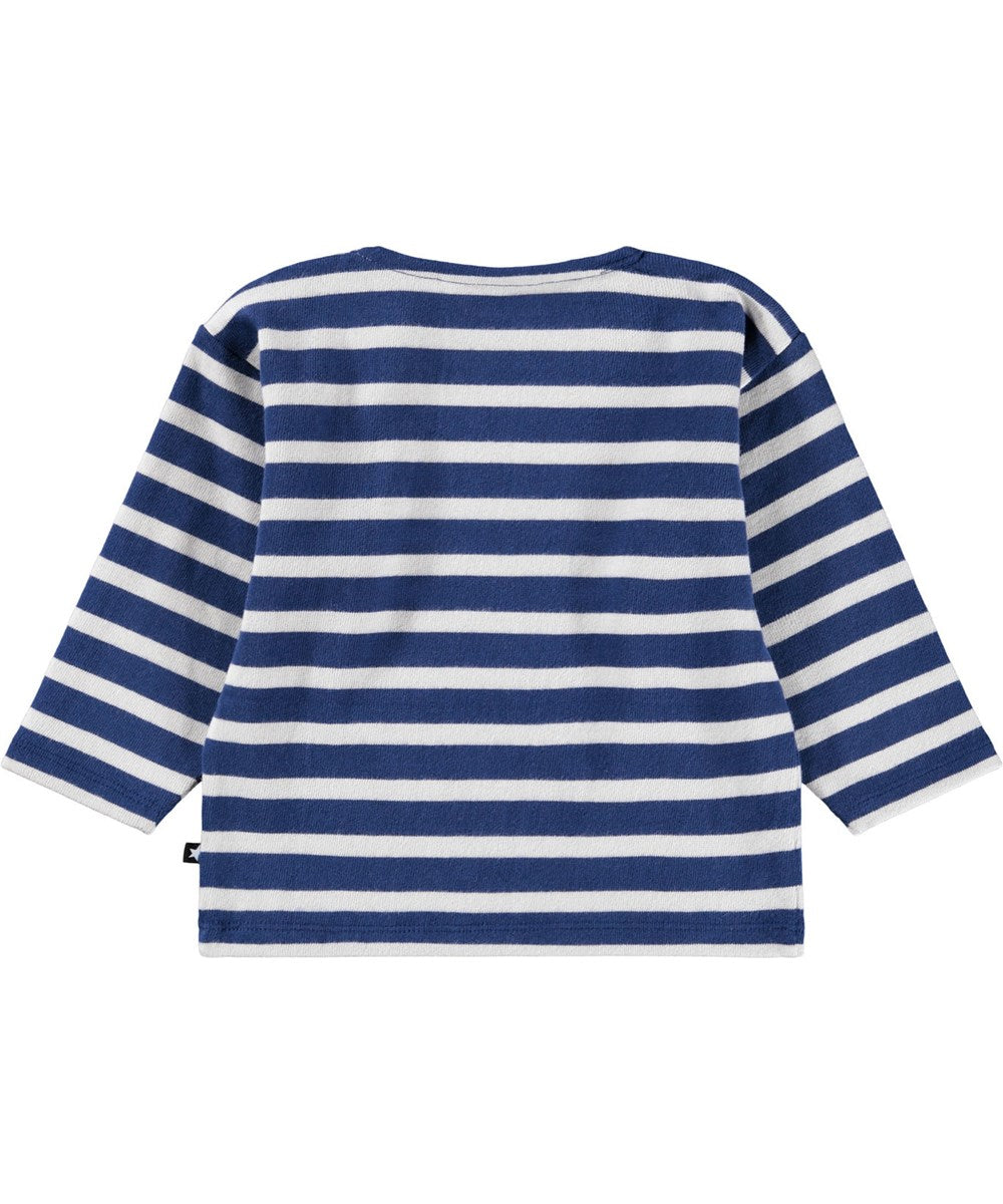 Molo - Langarmshirt in blau gestreift für Kinder/ Jungen