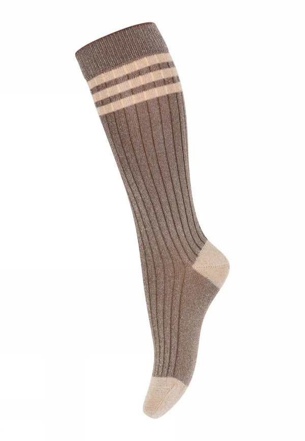 MP Denmark - Kinder Kneesocken Glitzer braun - AURYN Shop