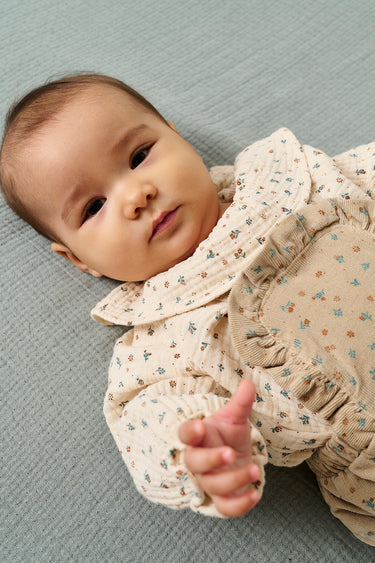 My Little Cozmo - Baby-Baumwollbluse Blümchen natur - AURYN Shop