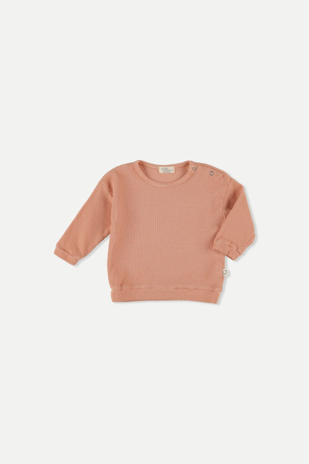 Sweatshirt aus weichem, gewaffeltem Bio-Baumwoll-Jersey mit superweiche Innenseite für hervorragenden Tragekomfort von My Little Cozmo.