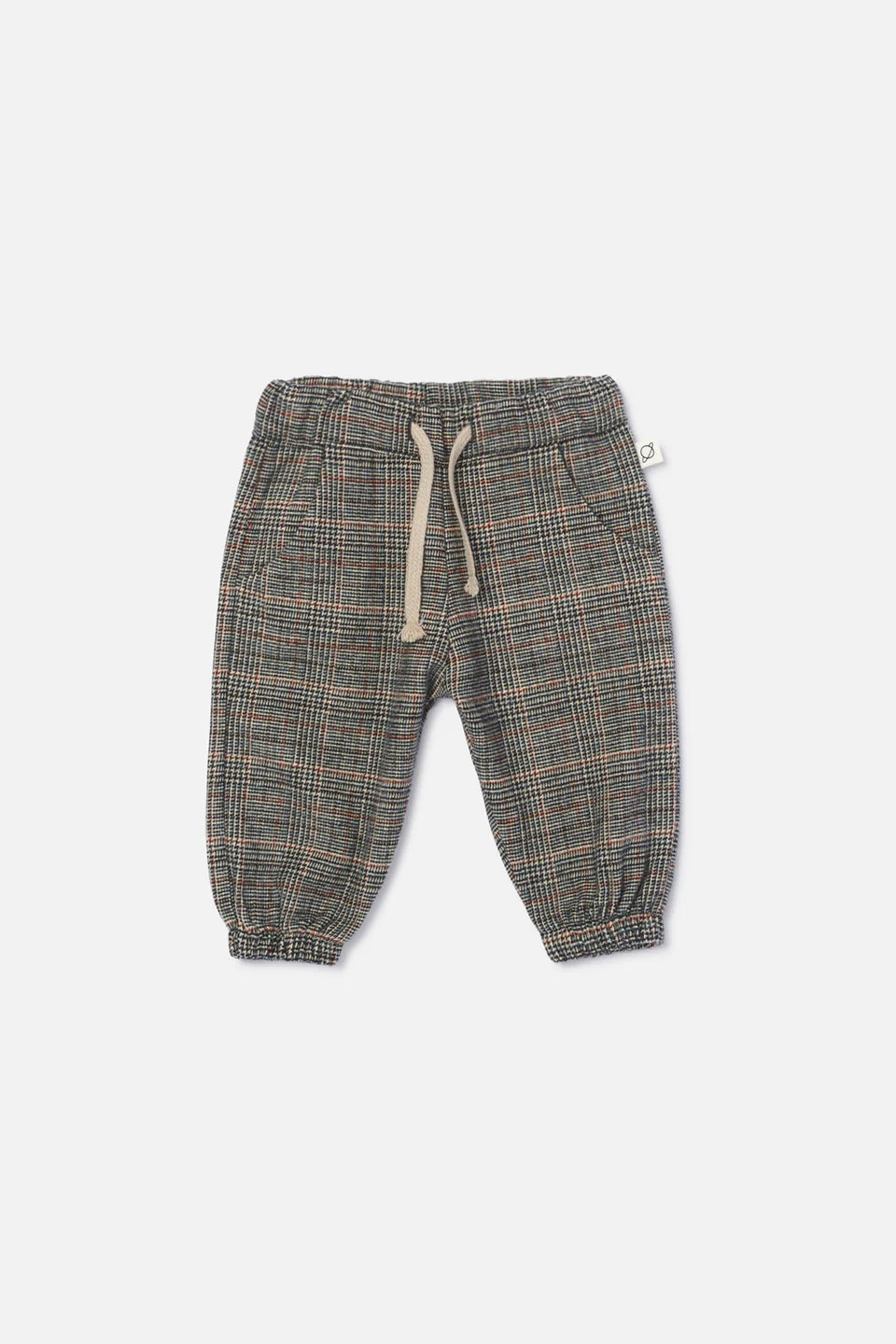 Karierte Hose mit elastischem Bund und verstellbarem Kordelzug aus 100% Baumwolle von My Little Cosmo.