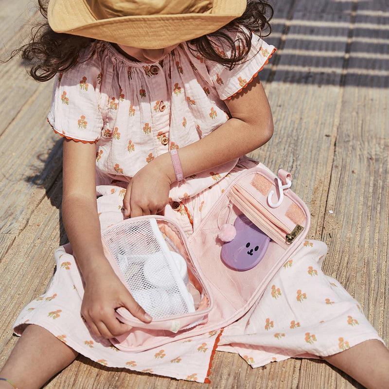 Olli Ella - Kosmetiktasche See-Ya Blümchen rosa