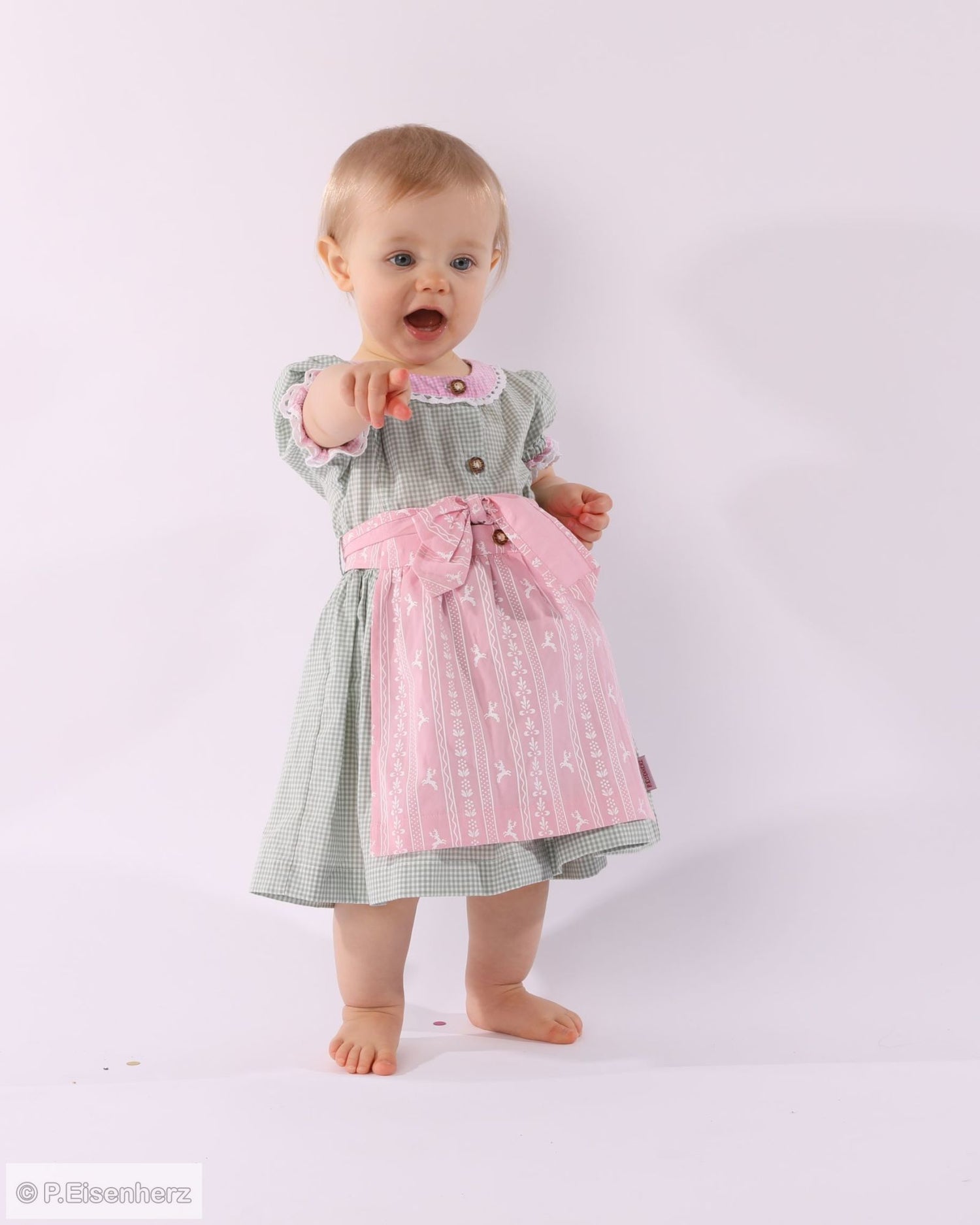 P. Eisenherz - Dirndl mit Schürze grün/ rosa - AURYN Shop