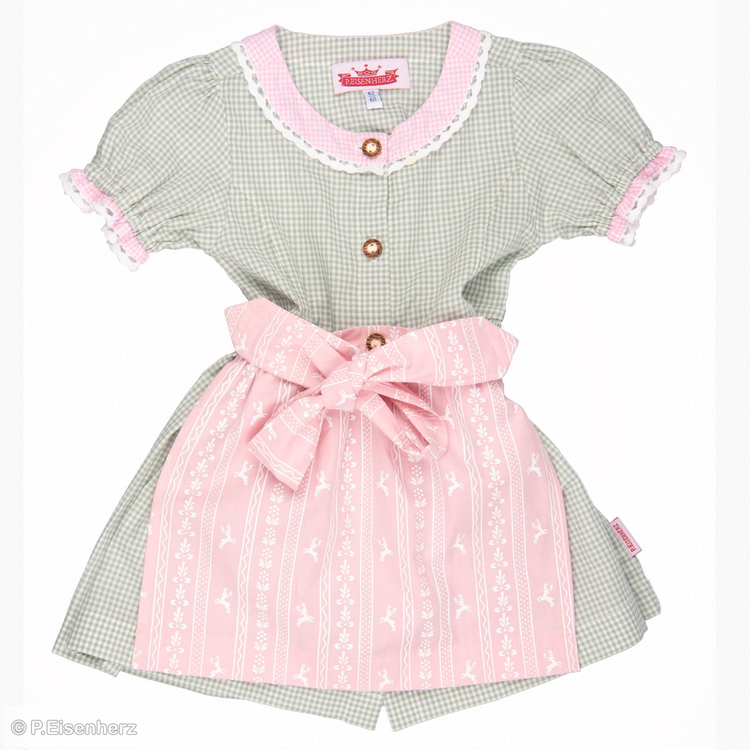 P. Eisenherz - Dirndl mit Schürze grün/ rosa - AURYN Shop
