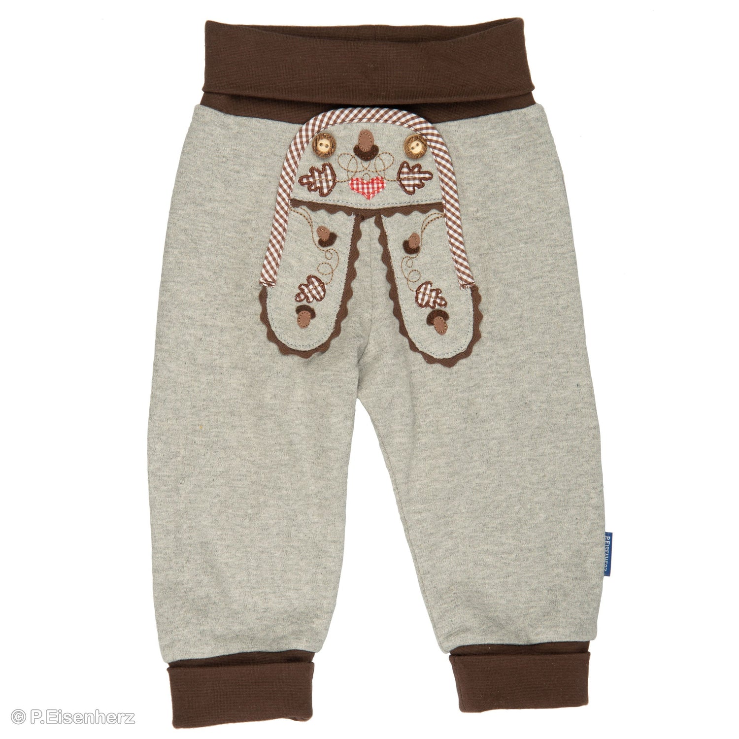 P. Eisenherz - Trachten Hose grau mit Stickerei - AURYN Shop