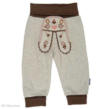 P. Eisenherz - Trachten Hose grau mit Stickerei - AURYN Shop