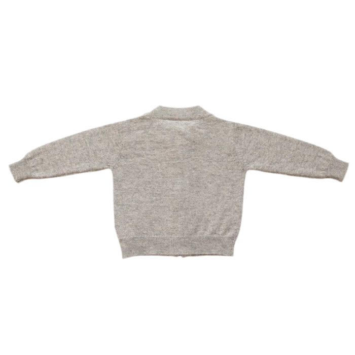 Papa Lobster - Baby Cashmere Strickjacke mit Reisverschluss