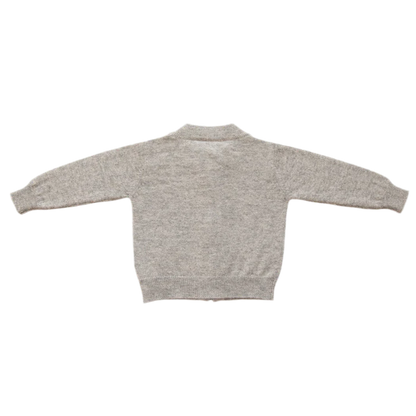 Papa Lobster - Baby Cashmere Strickjacke mit Reisverschluss