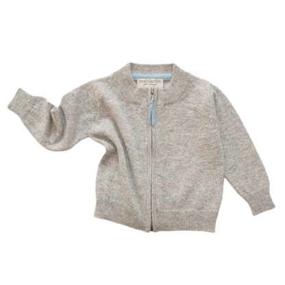 Papa Lobster - Baby Cashmere Strickjacke mit Reisverschluss