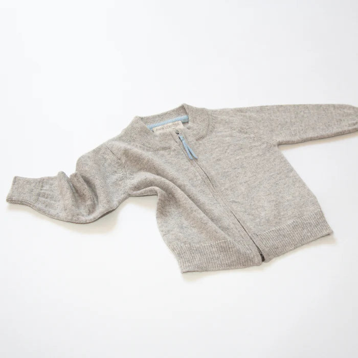 Papa Lobster - Baby Cashmere Strickjacke mit Reisverschluss