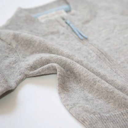 Papa Lobster - Baby Cashmere Strickjacke mit Reisverschluss