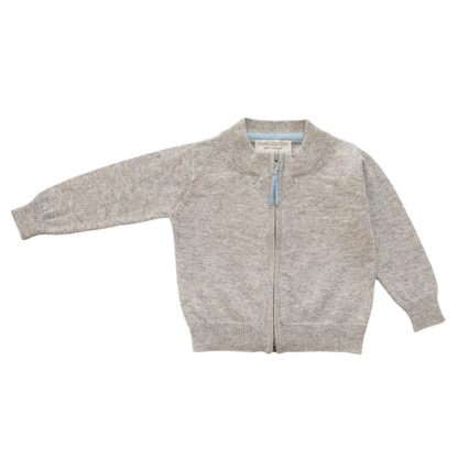 Papa Lobster - Baby Cashmere Strickjacke mit Reisverschluss