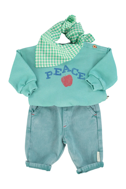 Piupiuchick - Baby Langarmshirt "peace" Baumwolle (Bio)