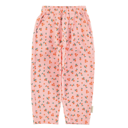 Piupiuchick - Kinder Hose Blumen rosa